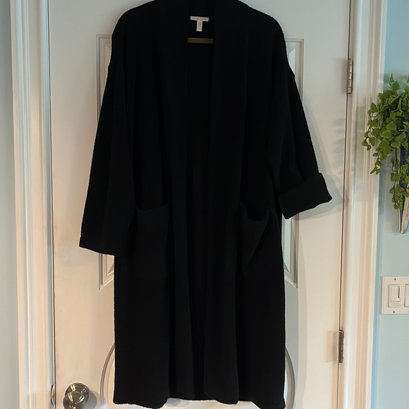 Eileen Fisher Merino Wool Boucle Duster Sweater/Coat - Picture 7 of 12